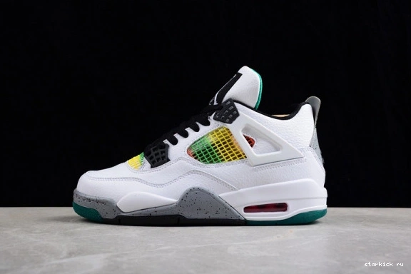 Lucid Retro AQ9129-100 Jordan Rasta Green 4 AQ9129-100 1128
